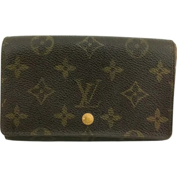 445132BA (L6) Louis Vuitton Wallet Porte Monnaie Billets Tresor Brown Monogram - Picture 1 of 10